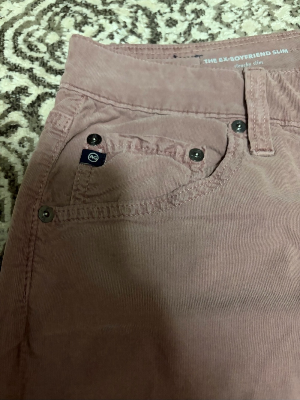 AG Adriano Goldschmied Cropped Pant Dusty mauve/pink color NWT - Picture 5 of 6